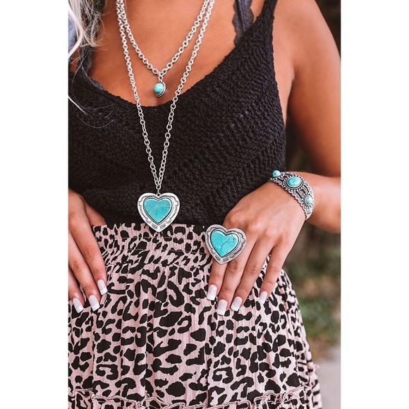 Turquoise Heart Ring - Picture 3 of 3